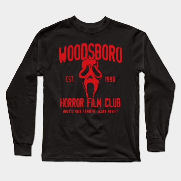 Woodsboro Horror Film Long Sleeve T-Shirt by SalenyGraphicc